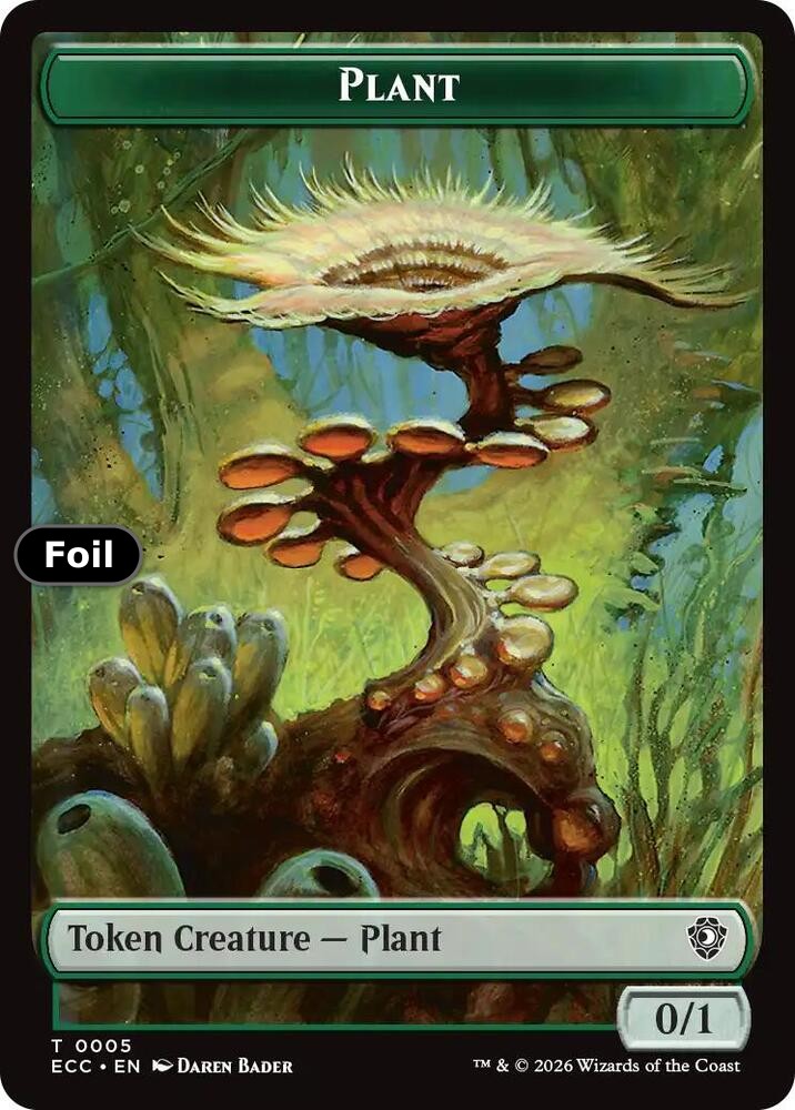 Elf Warrior (0004) // Plant (0005) Double-Sided Token (Back)