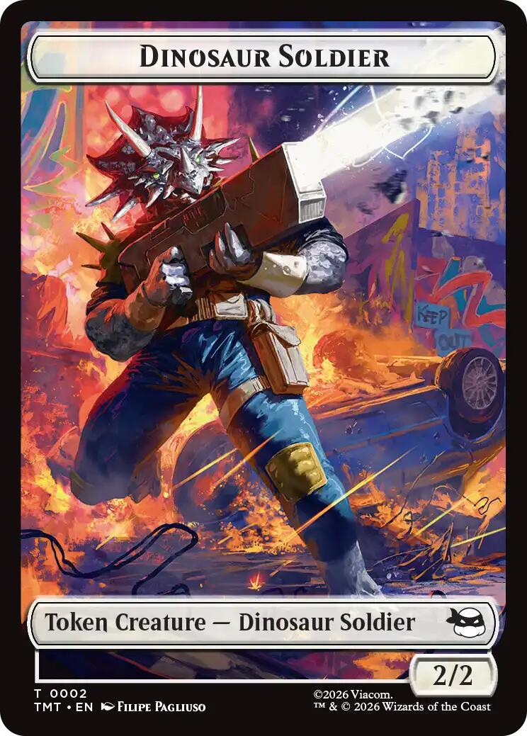 Dinosaur Soldier // Copy Double-Sided Token