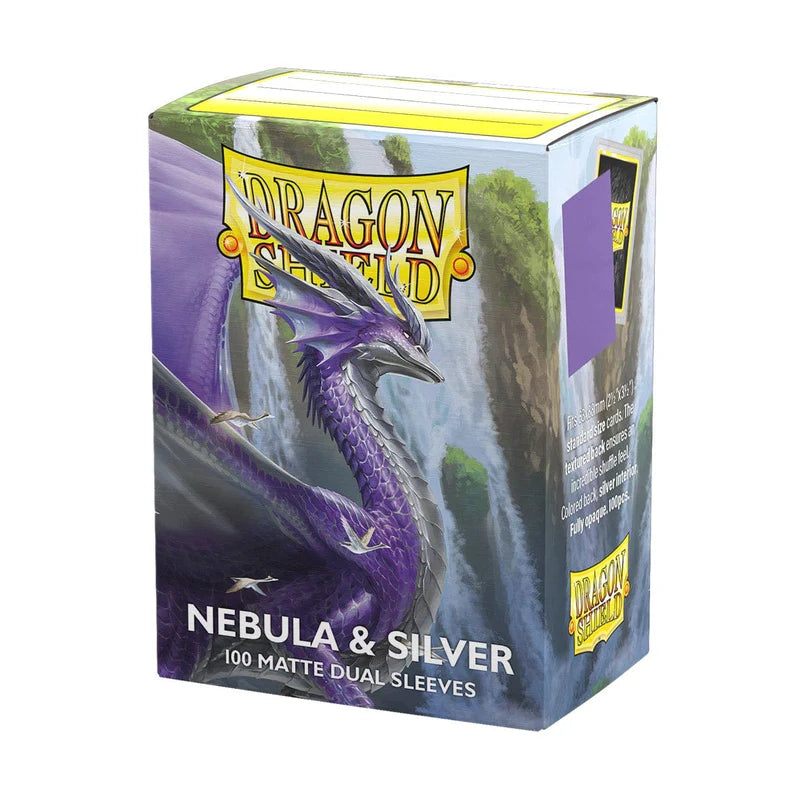 DRAGON SHIELD 100CT BOX DUAL MAT NEBULA & SILVER